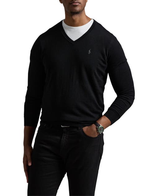 Big & Tall V-Neck Merino Wool Sweater