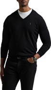 Polo Ralph Lauren Big & Tall V-Neck Merino Wool Sweater