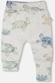 Deux par Deux Organic Cotton Jersey Evolutive Turtle Print Pants