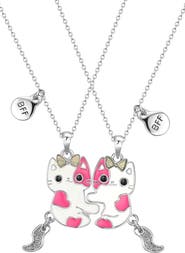 Lily Nily Kids' BFF Magnetic Cat Necklace Set