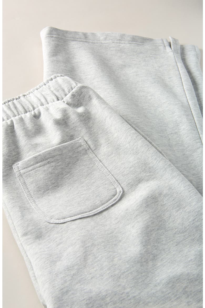 Kids' Cozy Fleece Wide Leg Pants, Alternate, color, GREY LIGHT HEATHER