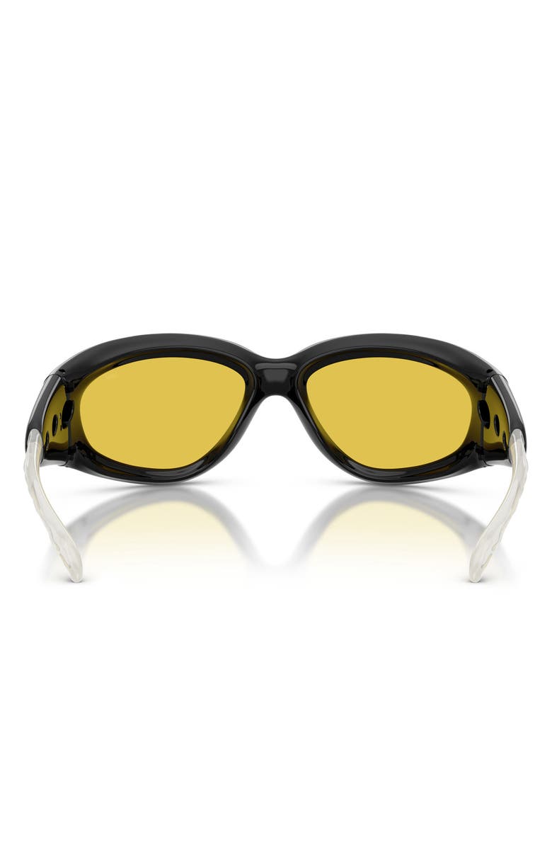 DIESEL<sup>®</sup> 63mm Oversize PIllow Sunglasses, Alternate, color, Shiny Black / Yellow Mirror