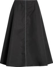 Marni Contrast Stitch Cotton A-Line Skirt