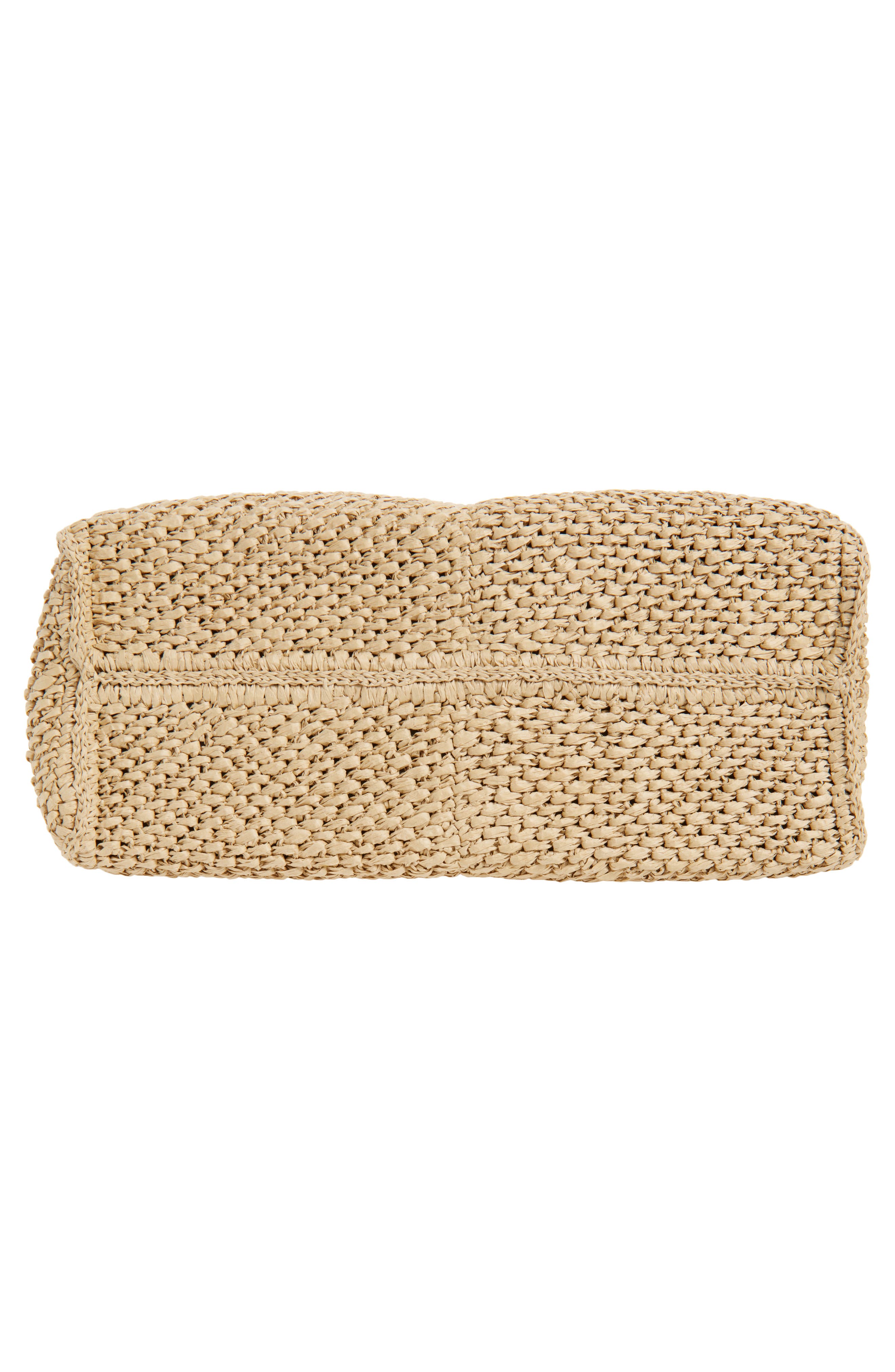 Clare V. Simple Woven Raffia Tote Bag, Alternate, color, Dune Raffia