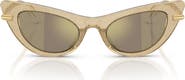 Dolce&Gabbana Kids' 44mm Small Mirrored Cat Eye Sunglasses