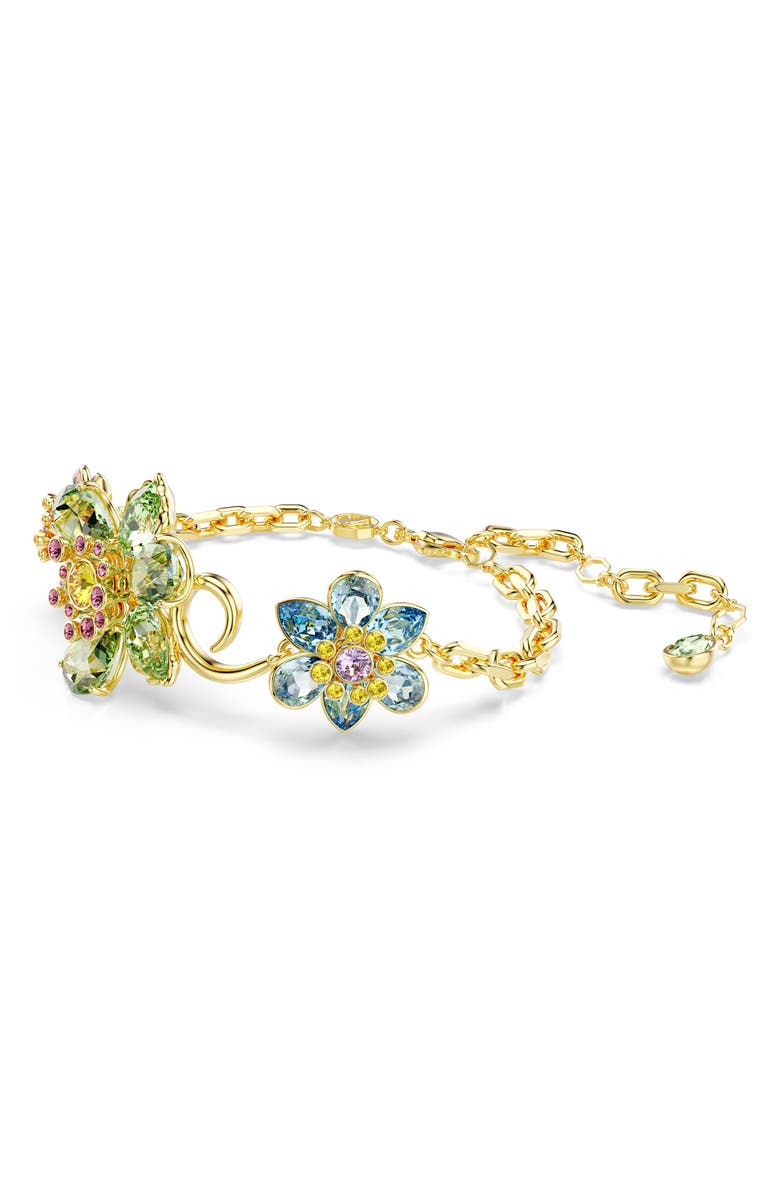 Swarovski Idyllia Crystal Flower Bracelet, Alternate, color, Multicolored