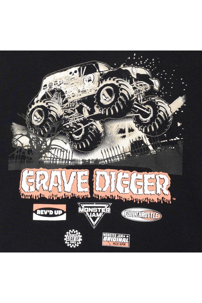 Grave Digger 2-Piece T-Shirt and Denim Skirt Set, Alternate, color, Grave Digger Gray