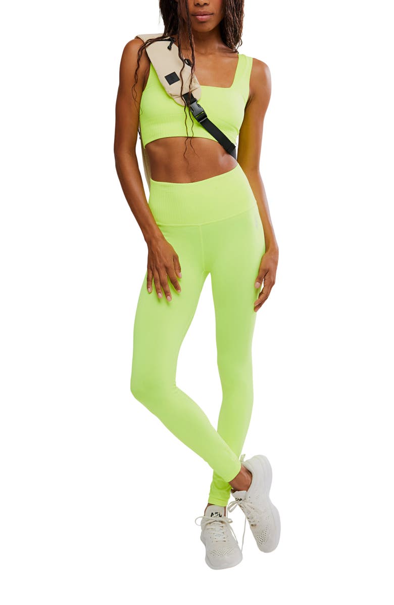 Free People FP Movement Good Karma Leggings, Alternate, color, Highlighter