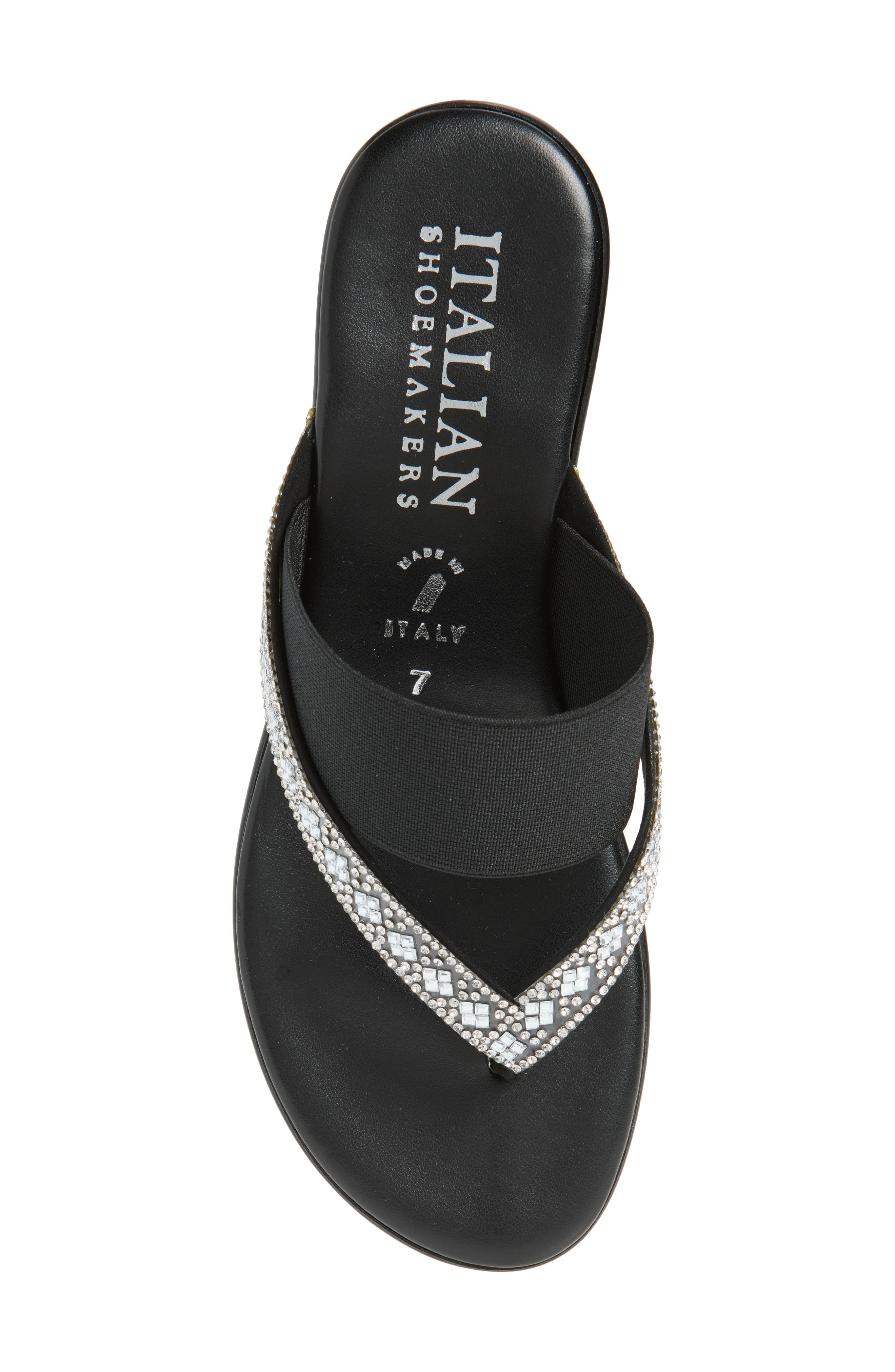 Calver Wedge Sandal, Alternate, color, BLACK