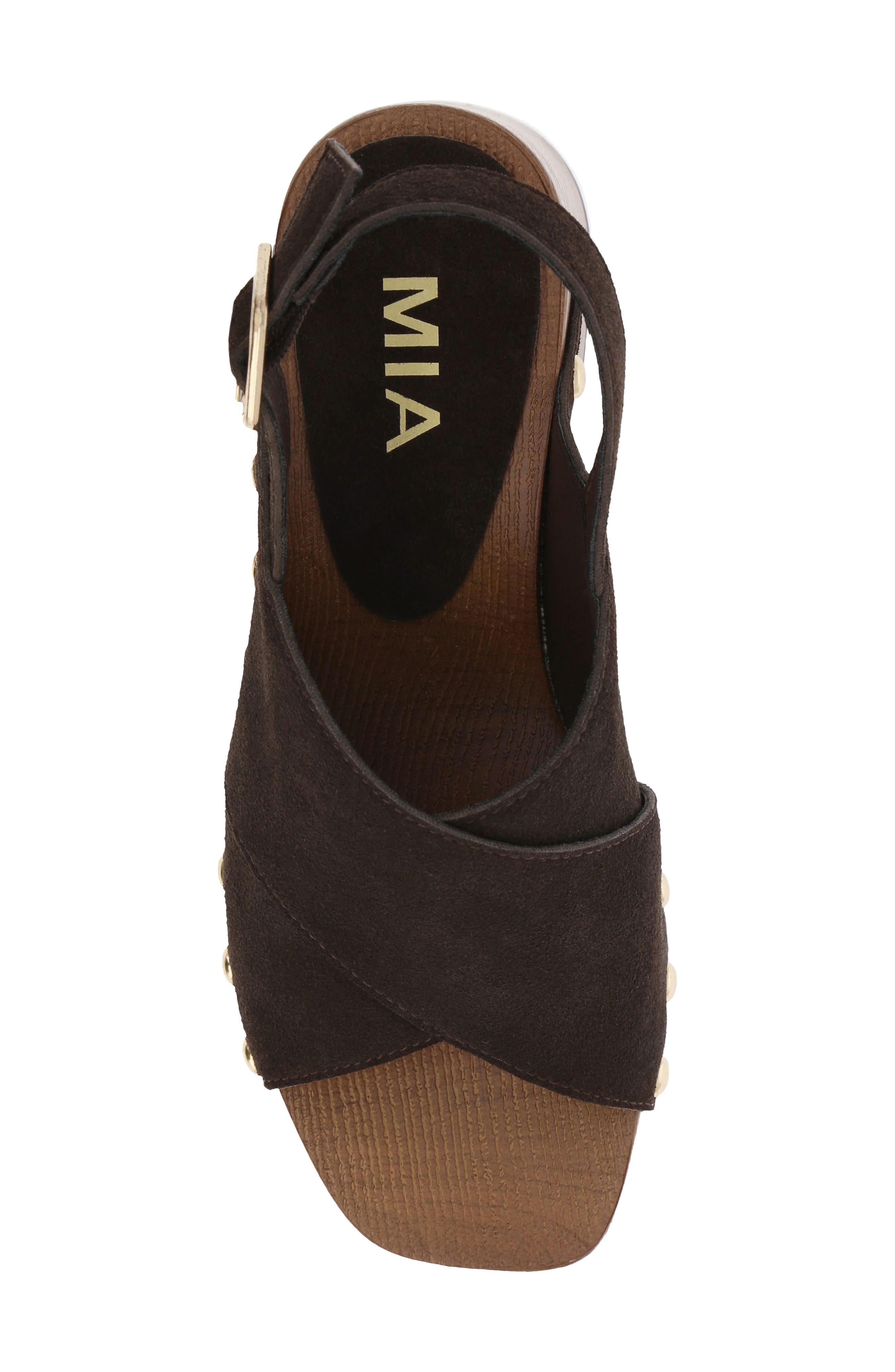 MIA Eudora Sandal, Alternate, color, Chocolate