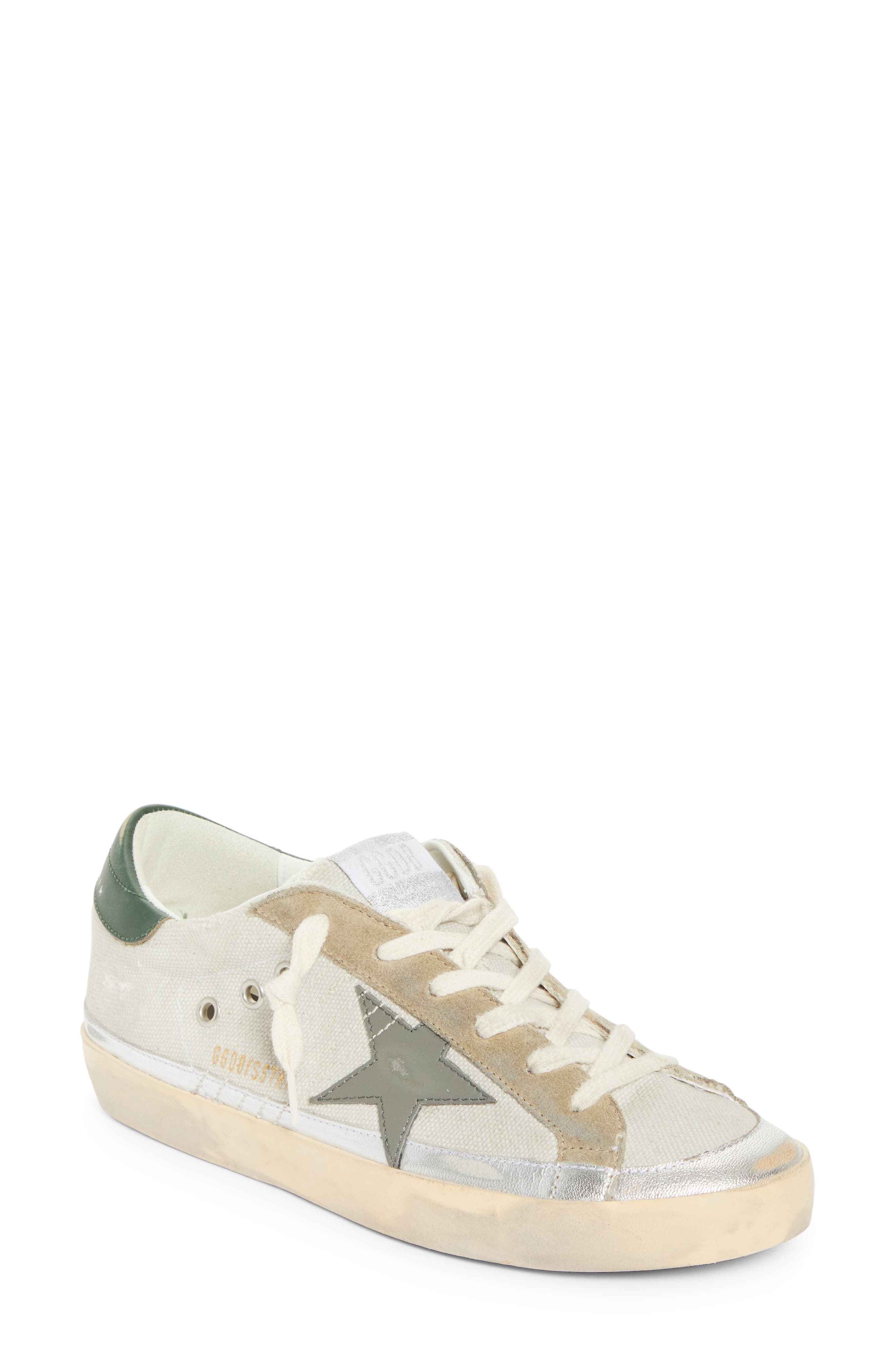 Golden Goose Super-Star Low Top Sneaker, Main, color, Grey/ Green