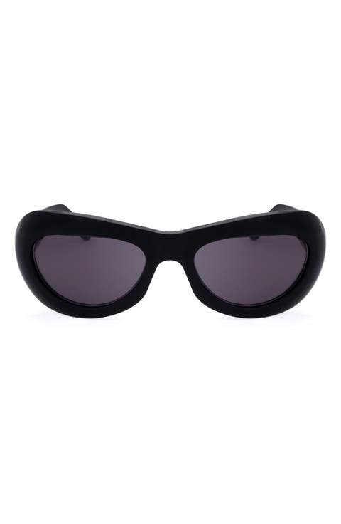 59mm Wrap Oval Sunglasses
