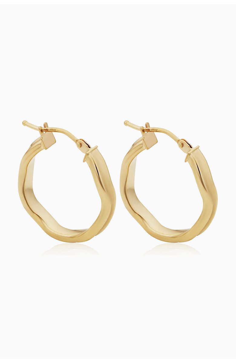 Oradina 10K Gold Wavemaker Hoops Earrings, Alternate, color, Yellow Gold
