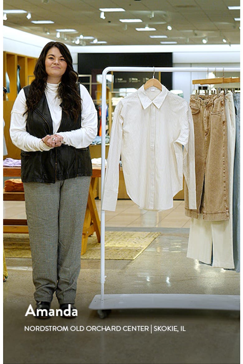 Stripe Stretch Cotton Poplin Button-Up Shirt video