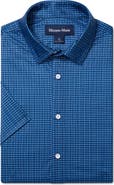 Mizzen+Main Halyard Trim Fit Short Sleeve Performance Button-Up Shirt