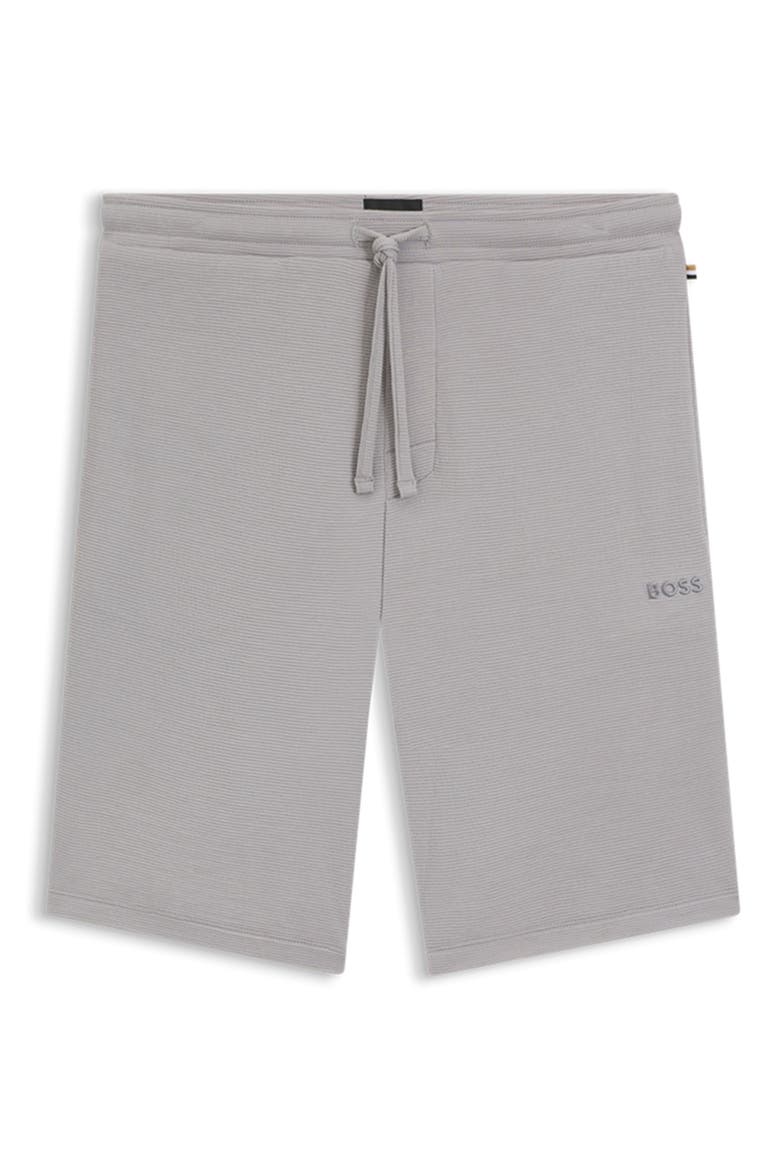 Ribbed Knit Pajama Shorts, Alternate, color, LIGHT/ PASTEL GREY