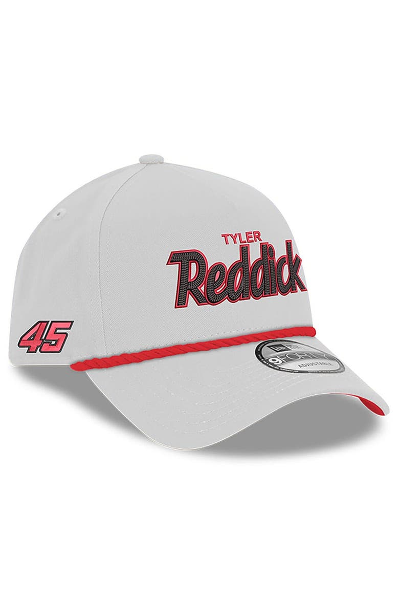 Men's New Era White Tyler Reddick  9FORTY A-Frame Chain Script Adjustable Hat, Main, color, White