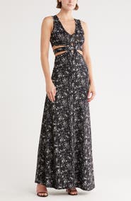 GO COUTURE Cutout Maxi Dress