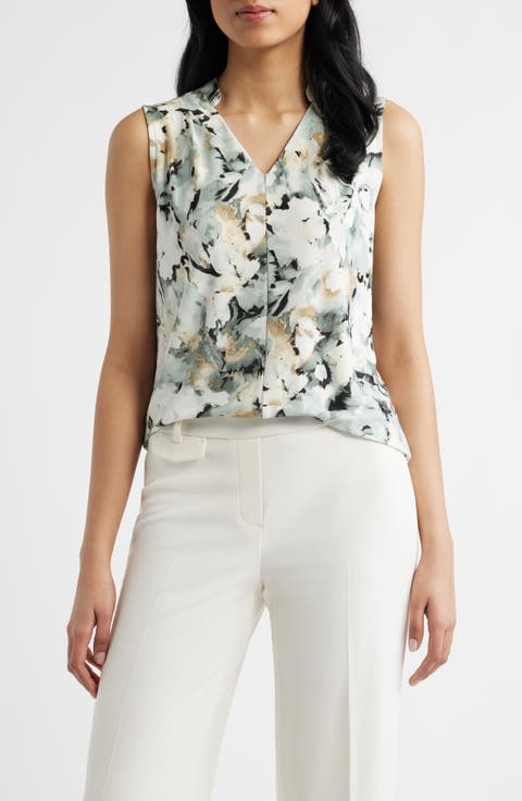Floral Print Sleeveless Top