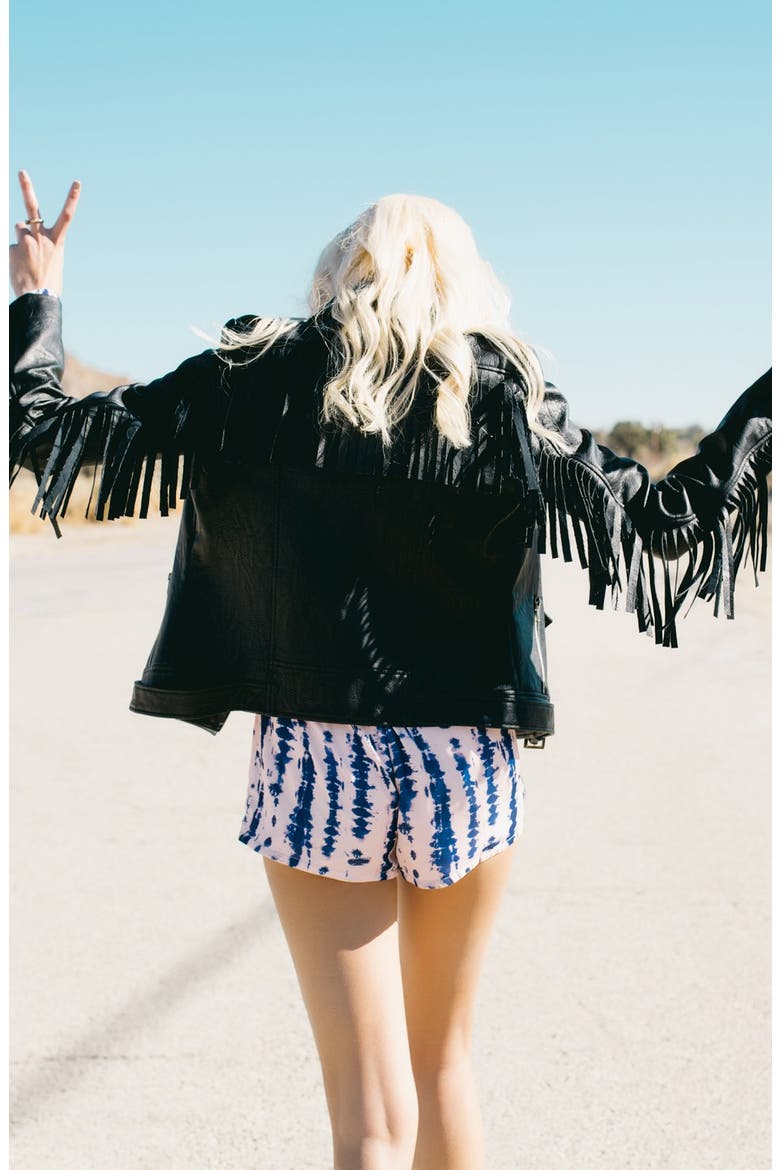 Tie Dye Chiffon Romper, Alternate, color, BLUE