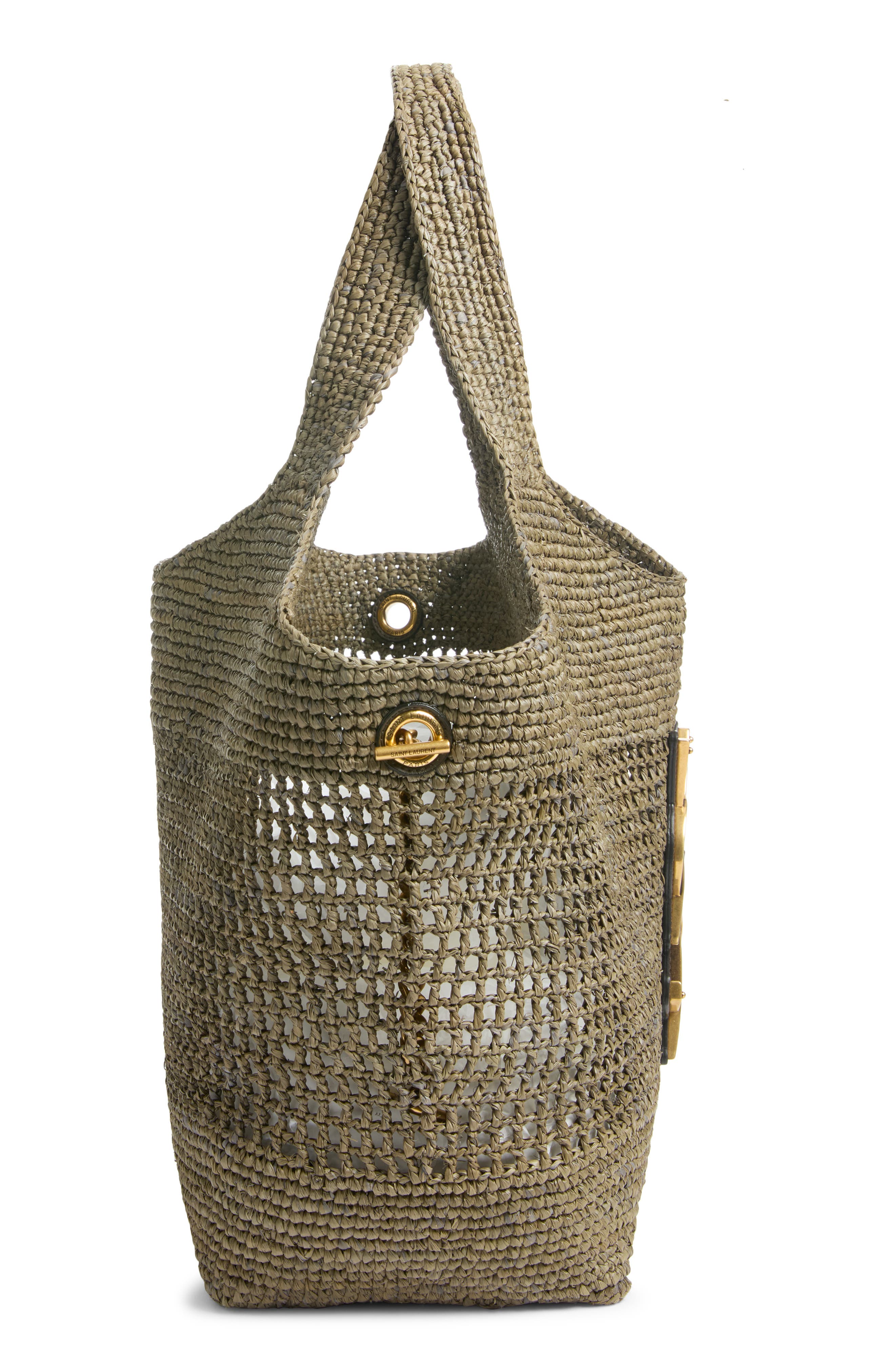 Medium Icare Raffia Shopper, Alternate, color, LIGHT MUSK