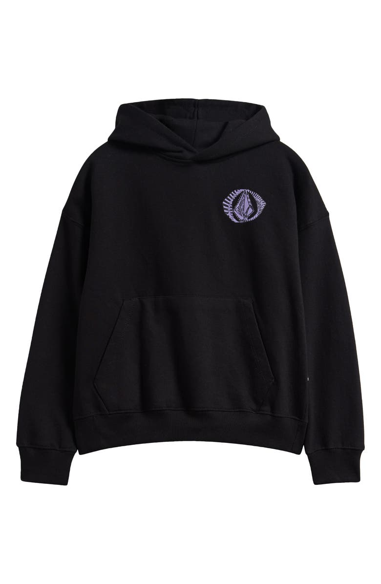 Volcom Kids' Scramble Stone Pullover Hoodie, Main, color, Black