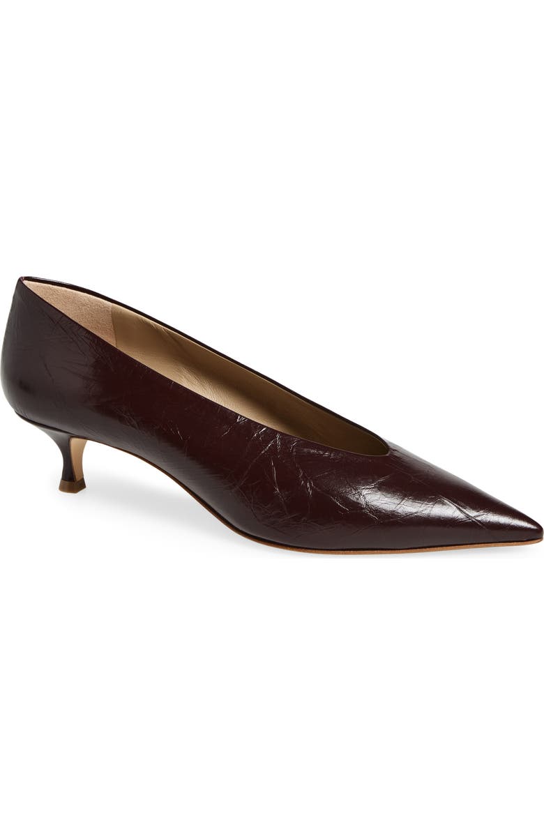 Le Monde Beryl Babouche Kitten Heel Pump, Main, color, Aubergine