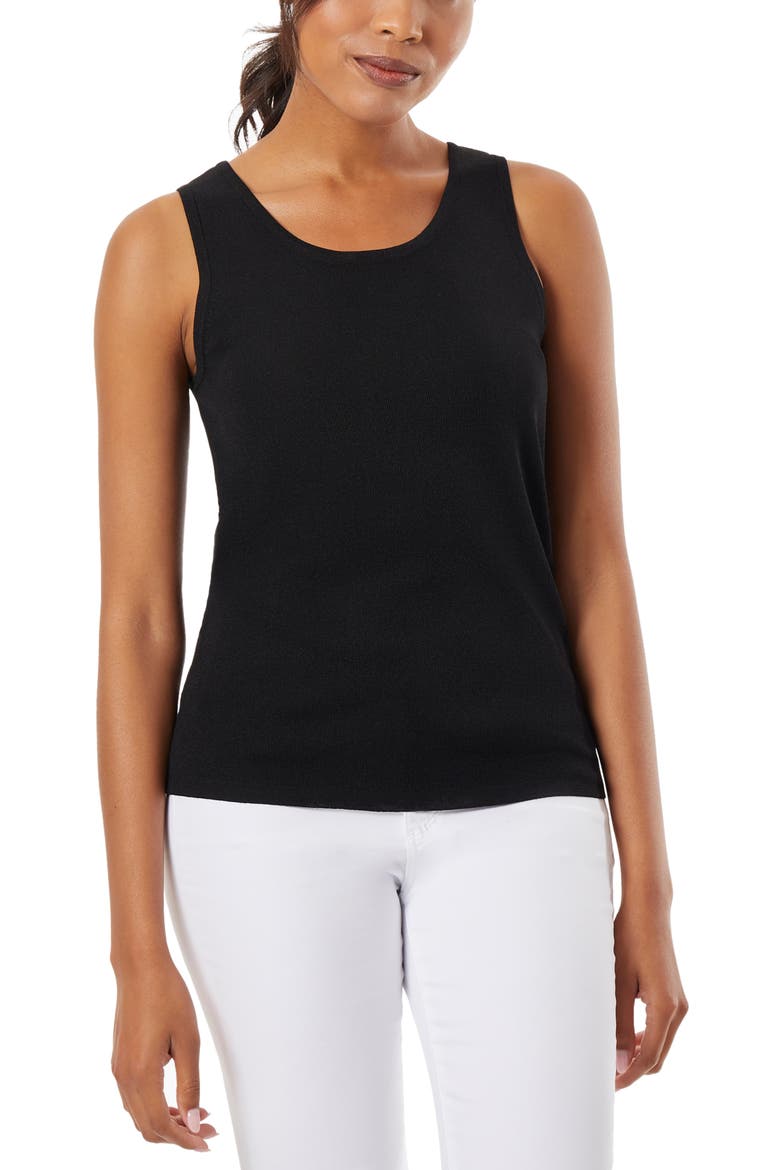 Scoop Neck Tank, Main, color, JONES BLACK