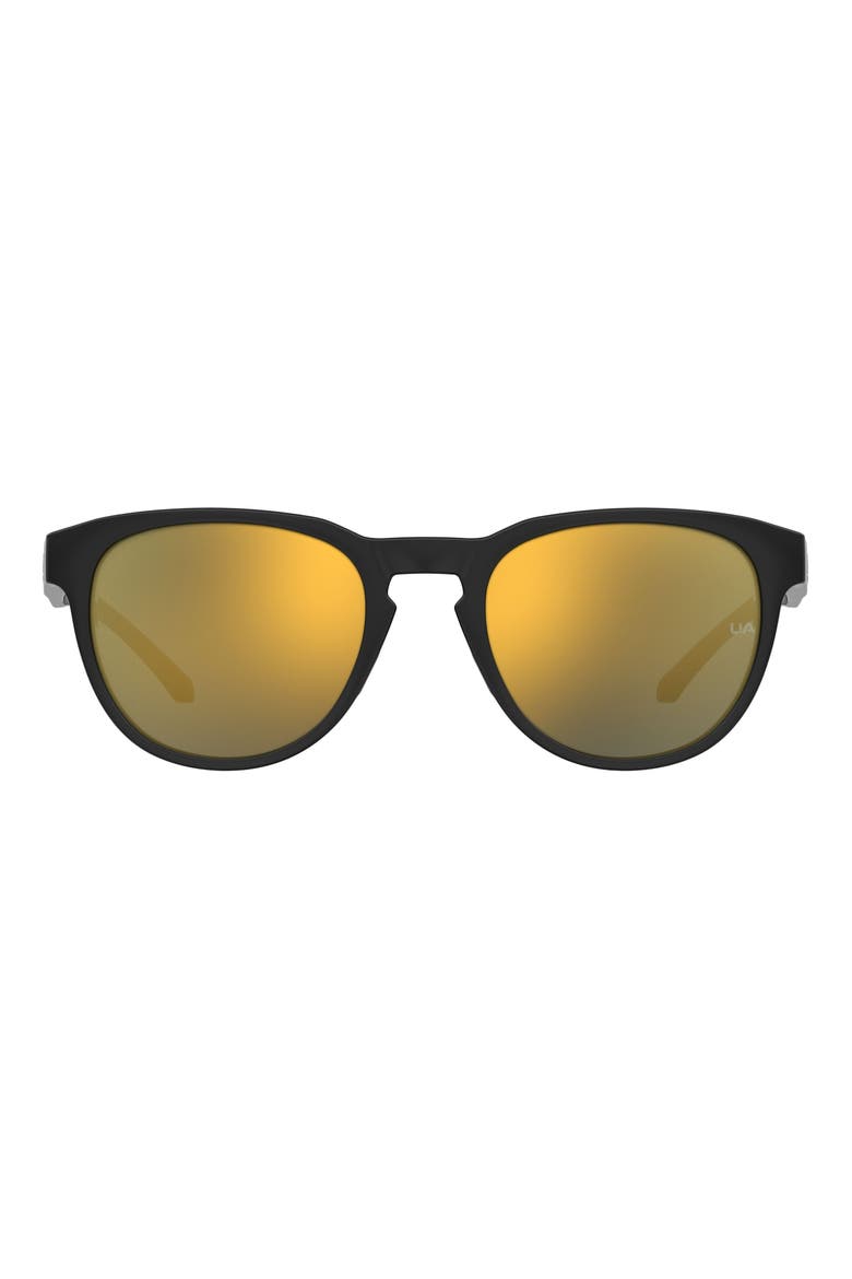 53mm Round Sunglasses, Main, color, BLACK