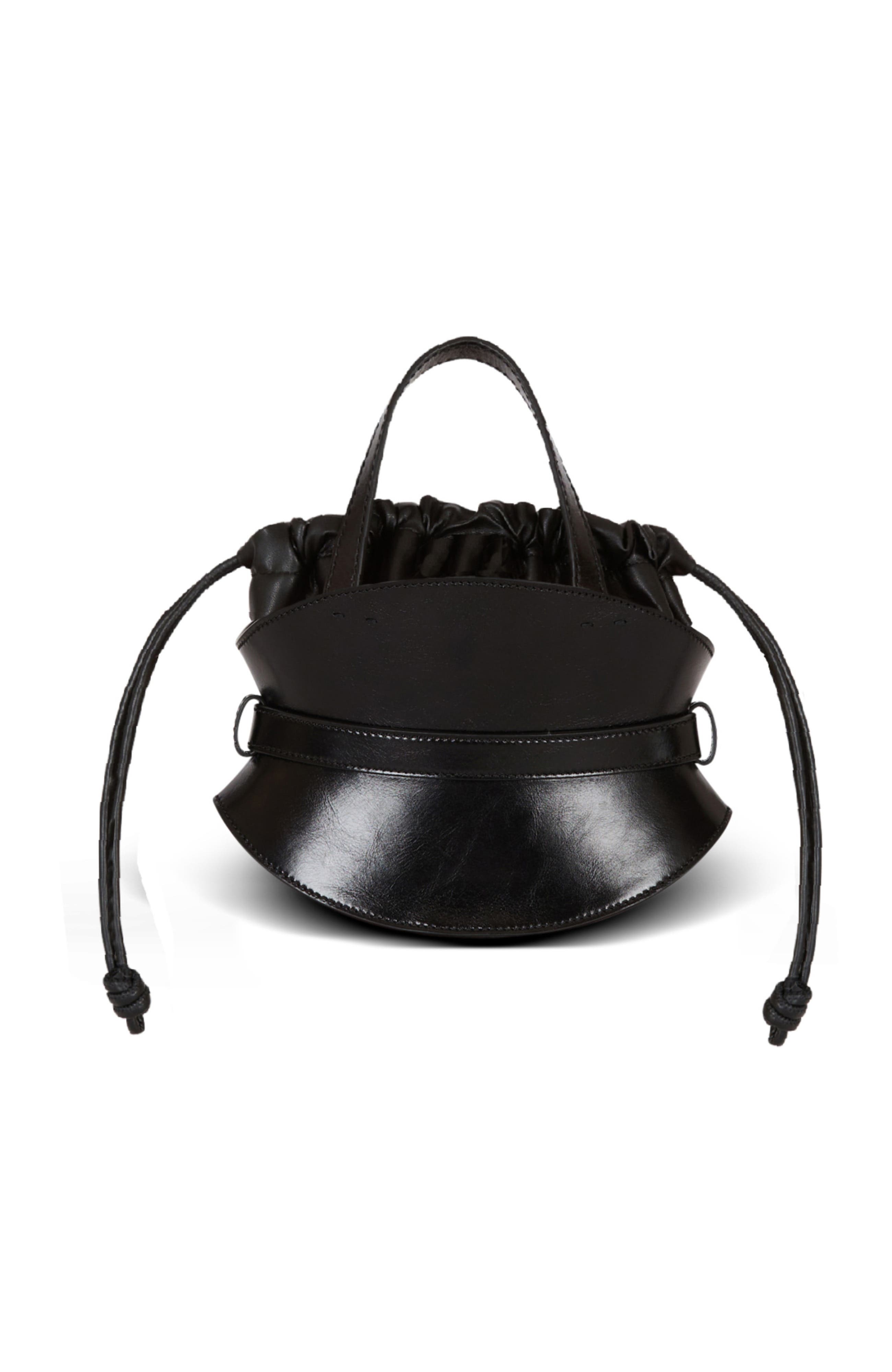 Balmain Shuffle Mini bag in calfskin leather, Alternate, color, 