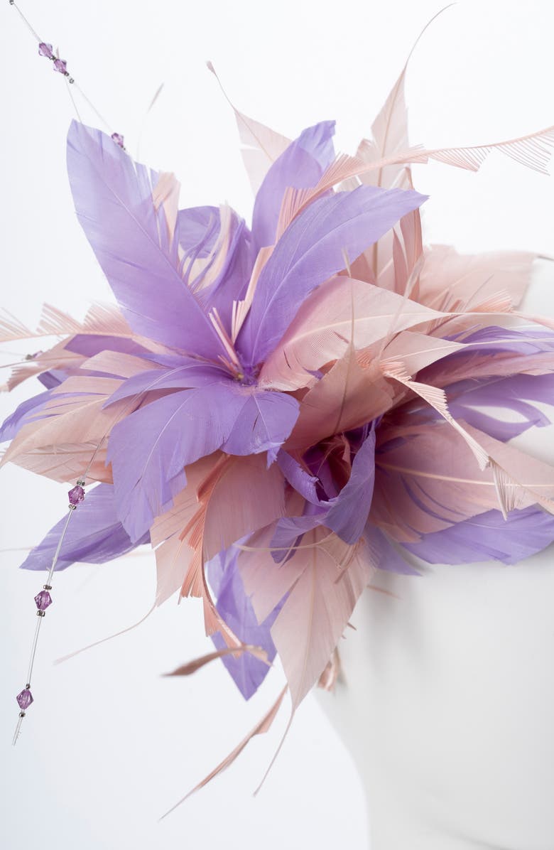 Collection XIIX Two-Tone Feather Fascinator, Alternate, color, 