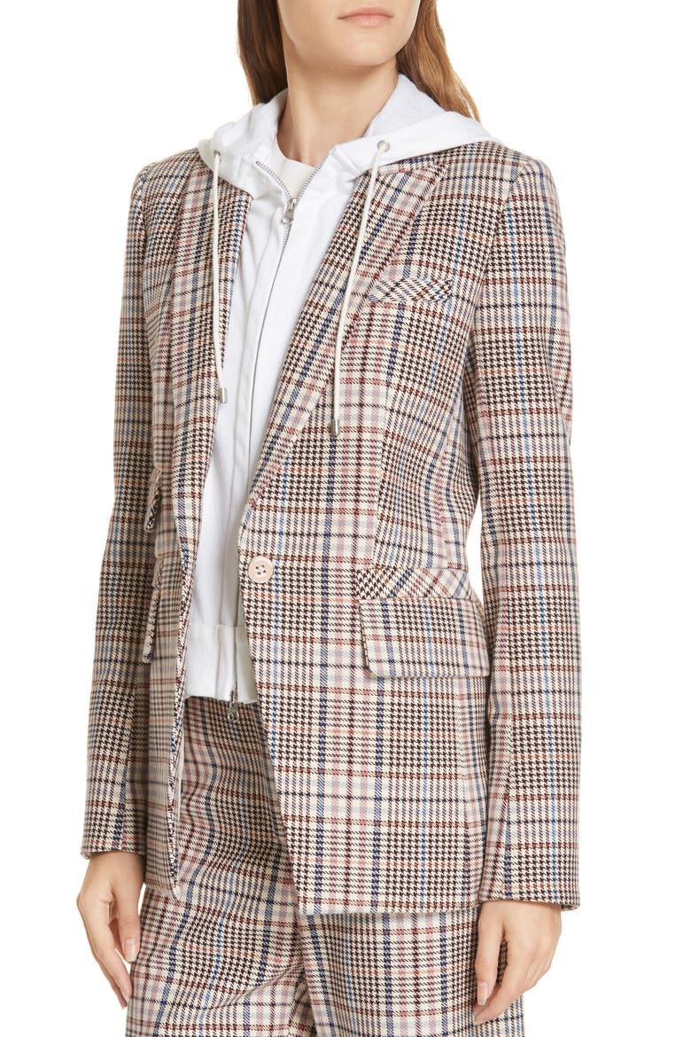 Fuller Houndstooth Dickey Jacket, Alternate, color, CREAM MULTI