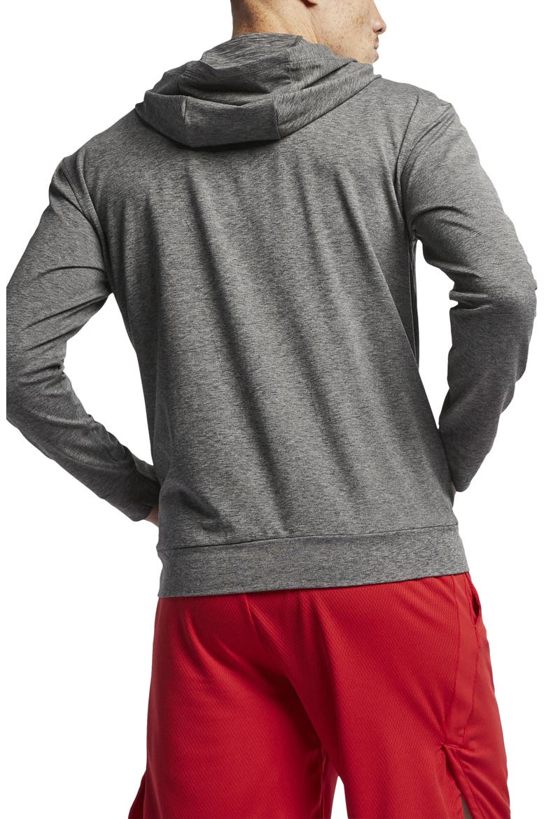 Dry Full Zip Hoodie, Alternate, color, BLACK/ HEATHER/ BLACK