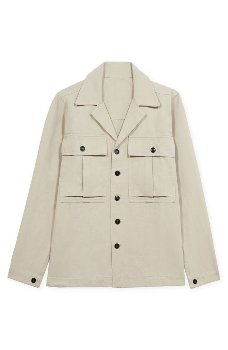 Fortela Solomons Canvas Cotton Overshirt, Main, color, Natural