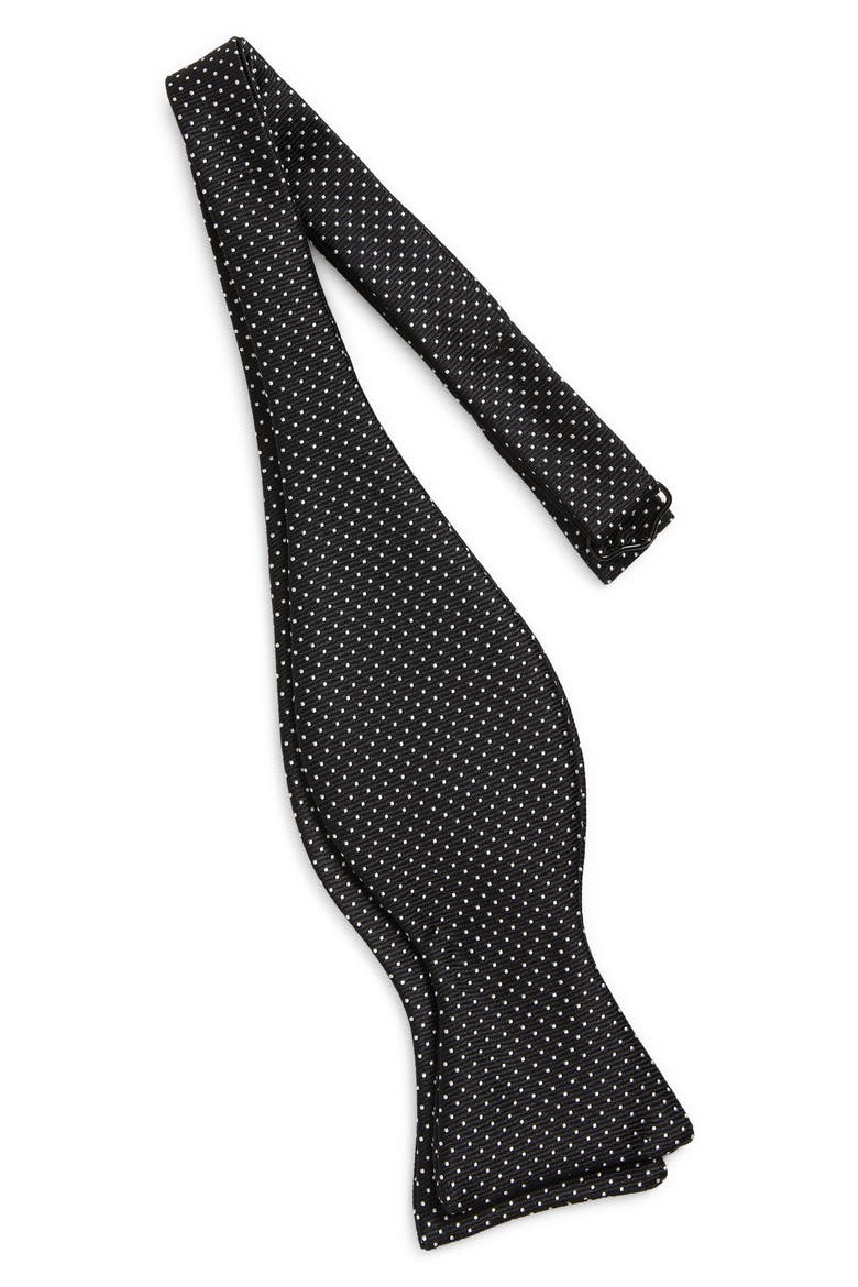 Silk Bow Tie, Alternate, color, BLACK/ WHITE