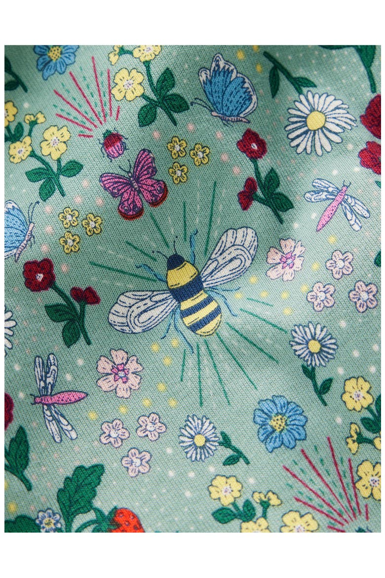 Kids' Snug Long John Pajamas, Alternate, color, BEE GARDEN