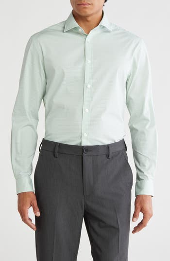 Slim Fit Gingham Performance Dress Shirt