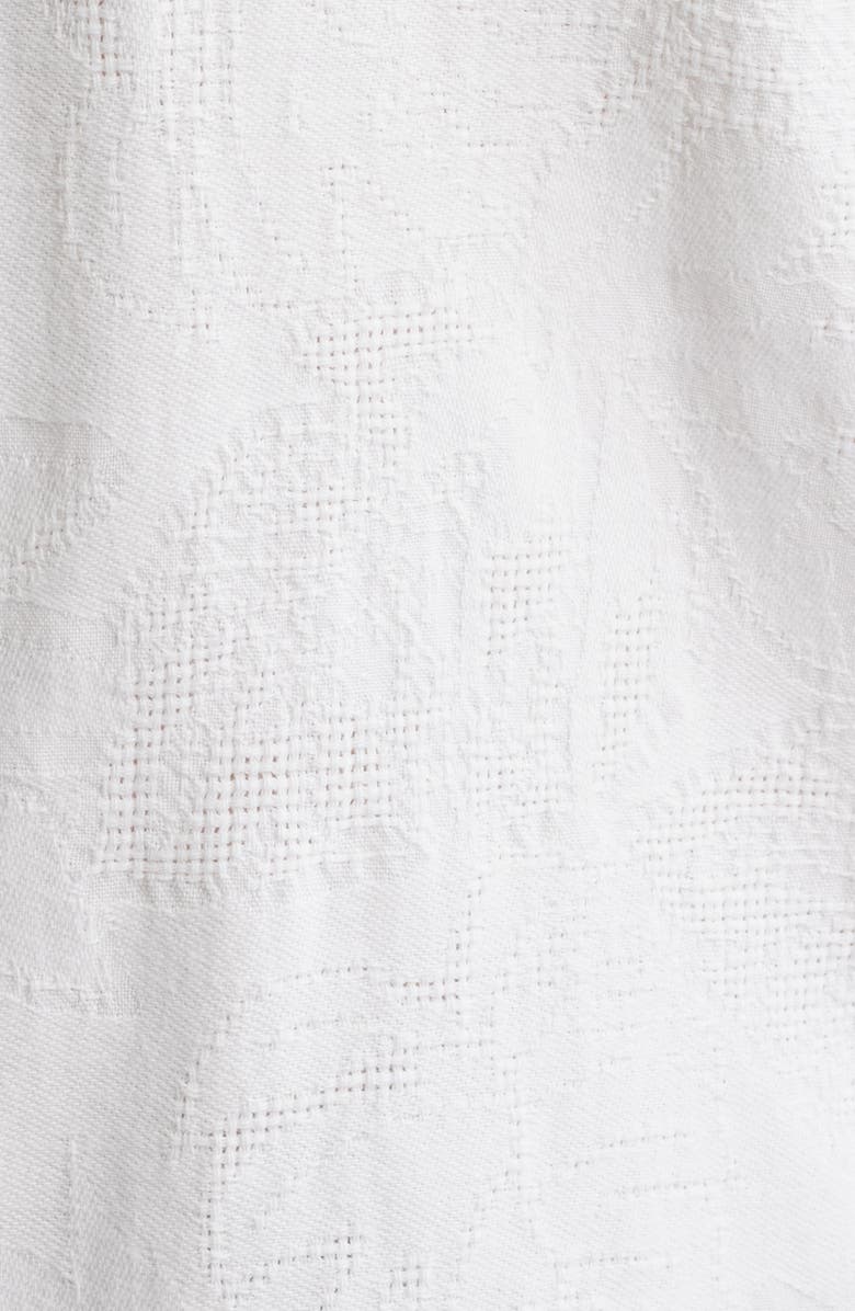 Tommy Bahama Breeze Island Short Sleeve Cotton Jacquard Button-Up Shirt, Alternate, color, White