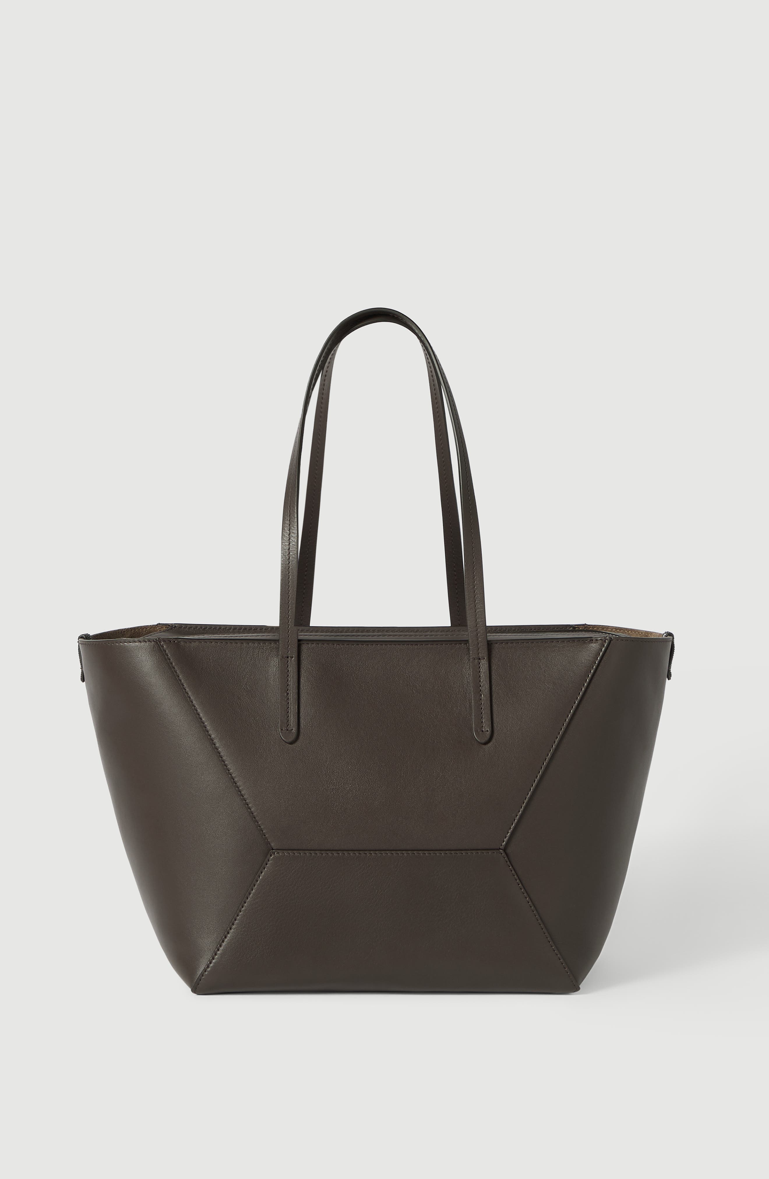 BC Duo small bag in calfskin with monili, Alternate, color, Brown