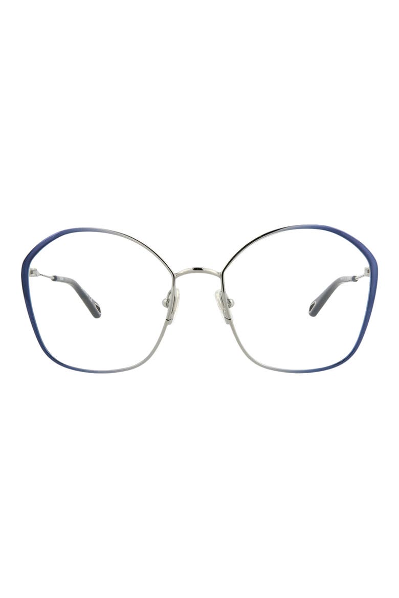 Core 56mm Round Optical Glasses, Main, color, BLUE BLUE TRANSPARENT