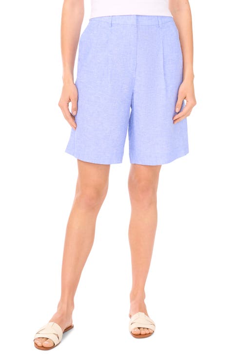 Tailored Linen Blend Bermuda Shorts