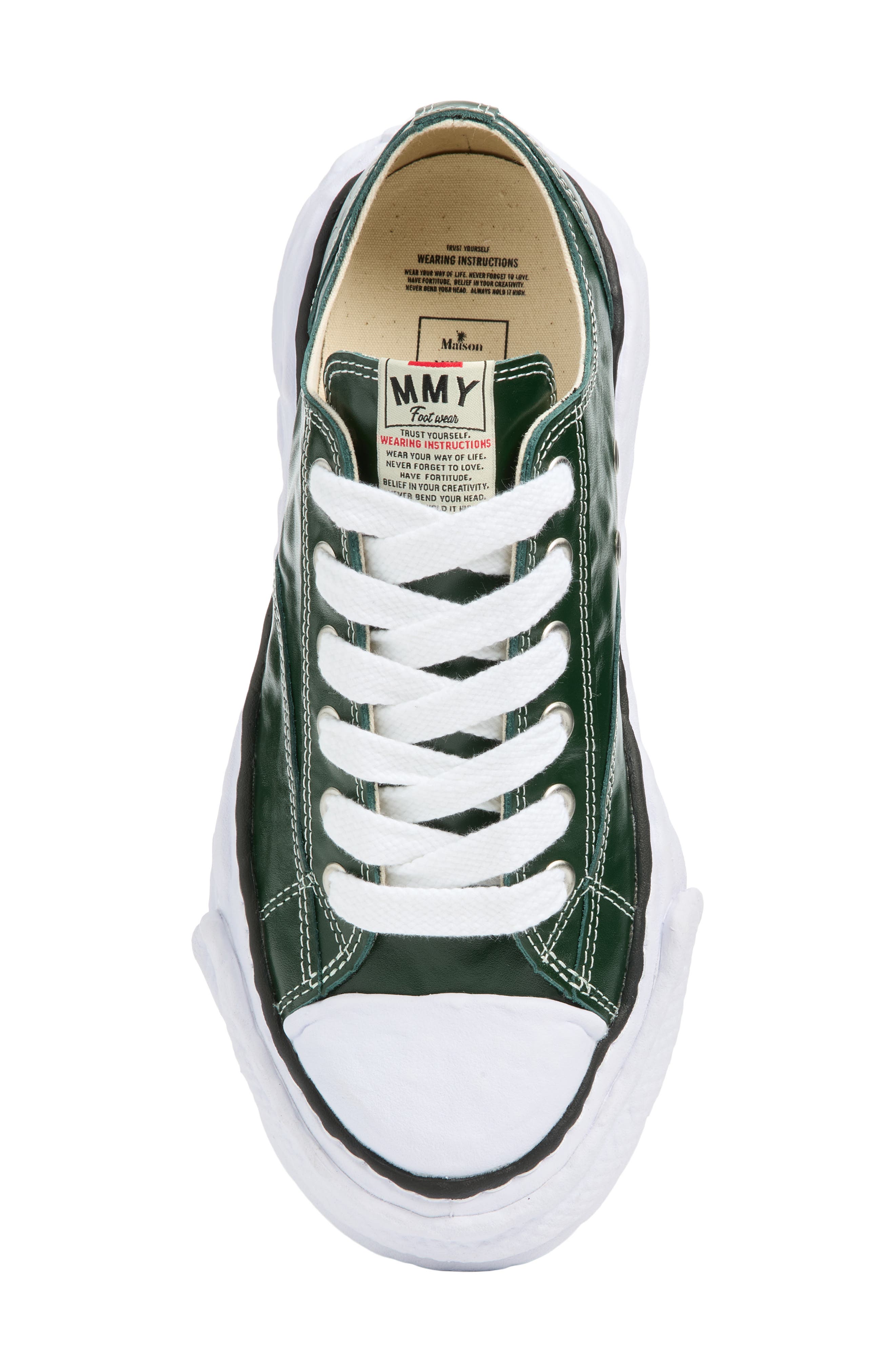Peterson 23 Wrinkled Leather Sneaker, Alternate, color, GREEN
