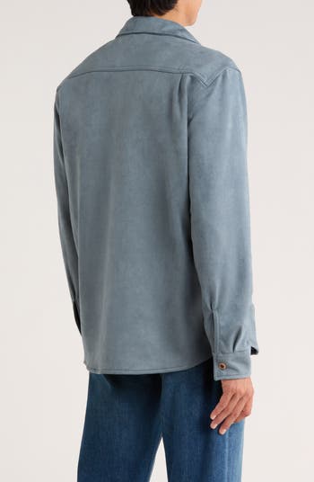 Faux Suede Shirt Jacket