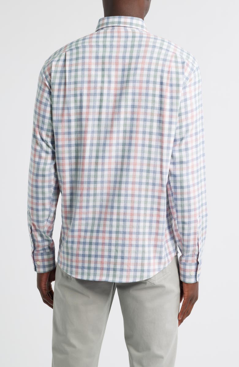 johnnie-O Callum Check Performance Button-Down Shirt, Alternate, color, Navy