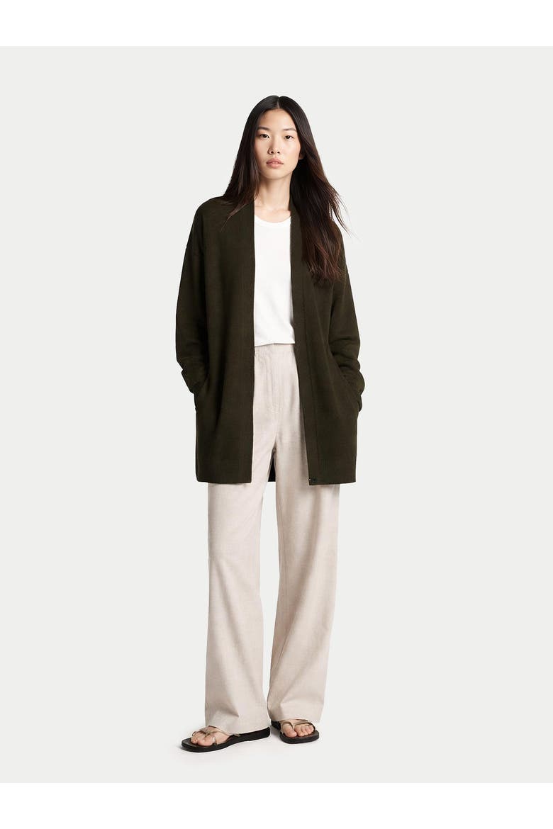 Luxurious Open-Front Cardigan, Alternate, color, capulet olive