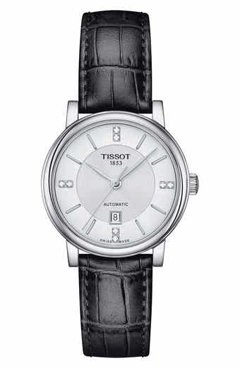 Tissot Carson Premium Diamond Leather Strap Watch, 30mm