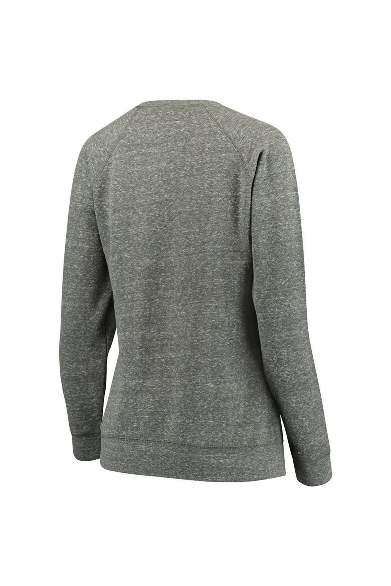 Women's Pressbox Heathered Gray Oklahoma Sooners Edith Vintage Knobi Pullover Sweatshirt, Alternate, color, Heather Gray