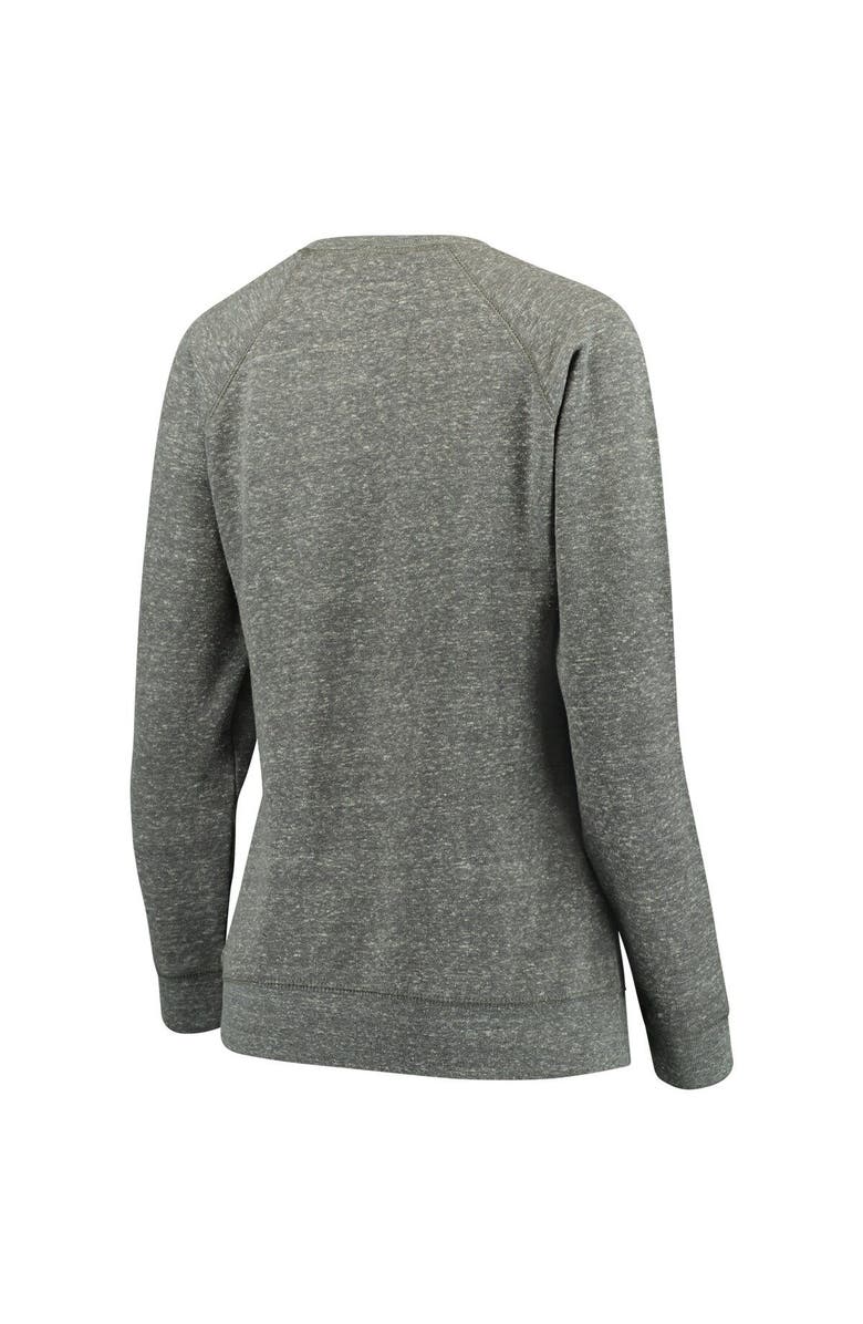 PRESSBOX Women's Pressbox Heathered Gray Oklahoma Sooners Edith Vintage Knobi Pullover Sweatshirt, Alternate, color, Heather Gray