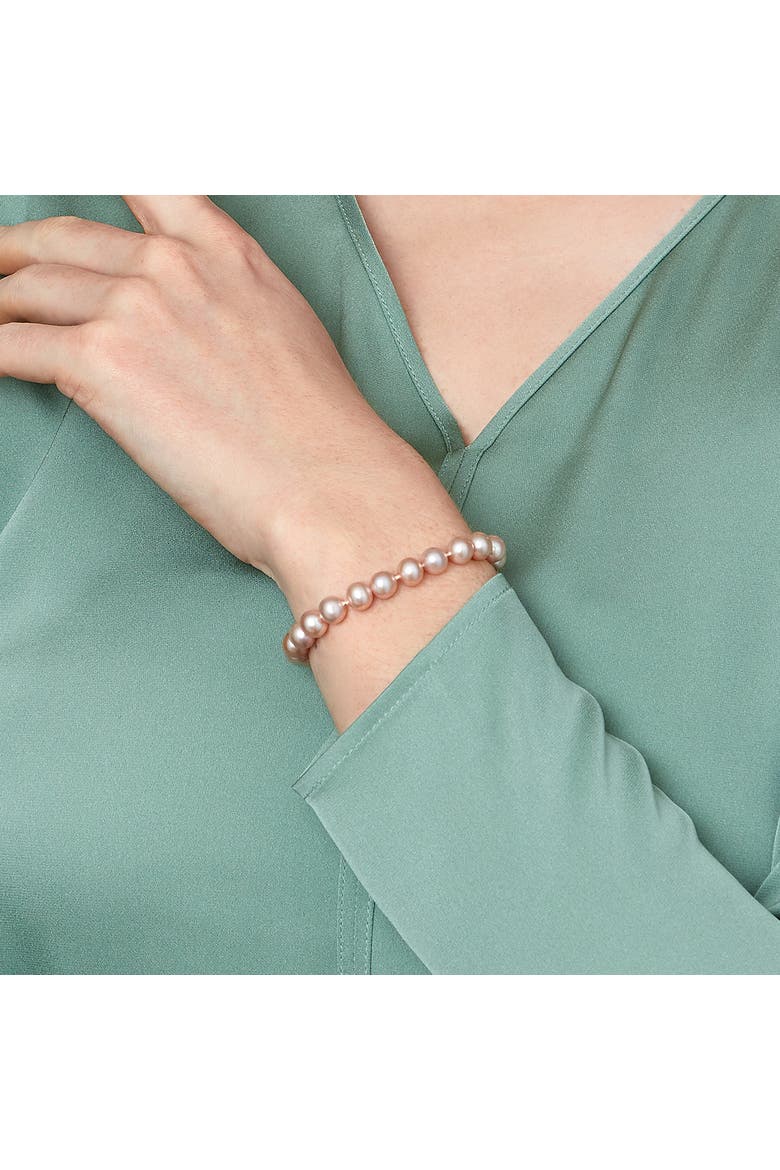 7.0-7.5mm Pink Freshwater Pearl Bracelet - AAAA Quality, Alternate, color, Pink Pearls