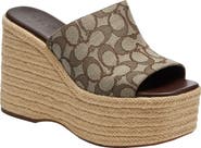 COACH Signature Jacquard Platform Wedge Sandal